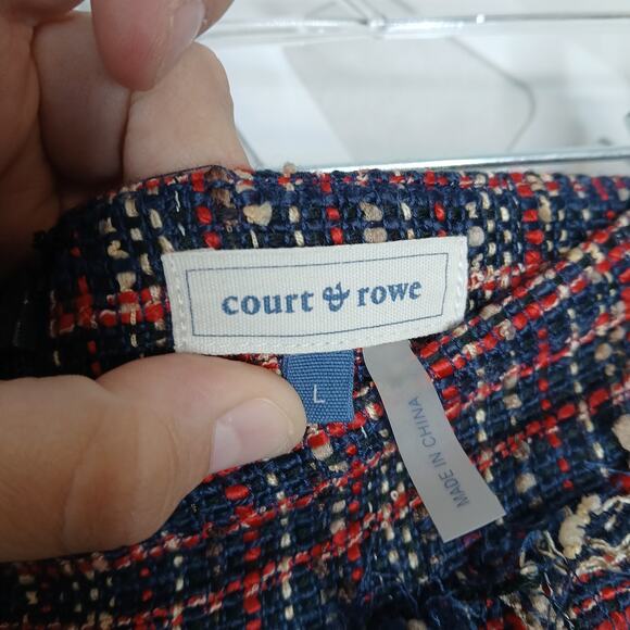 Court & Rowe Belle Noel Plaid Tweed Mini Skirt Womens LG Preppy Academia School - Picture 5 of 11